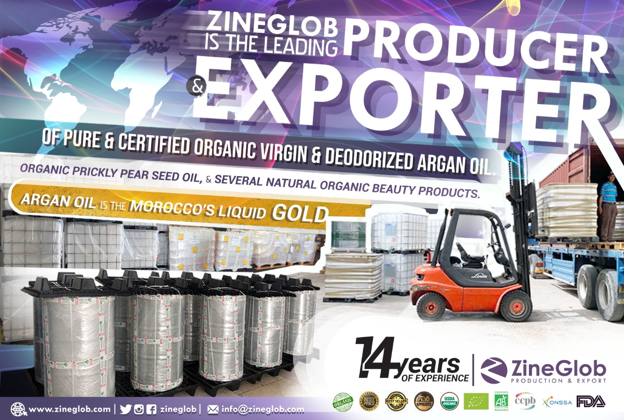 ZINEGLOB منتج ومصدر لزيت الأرغان العضوي