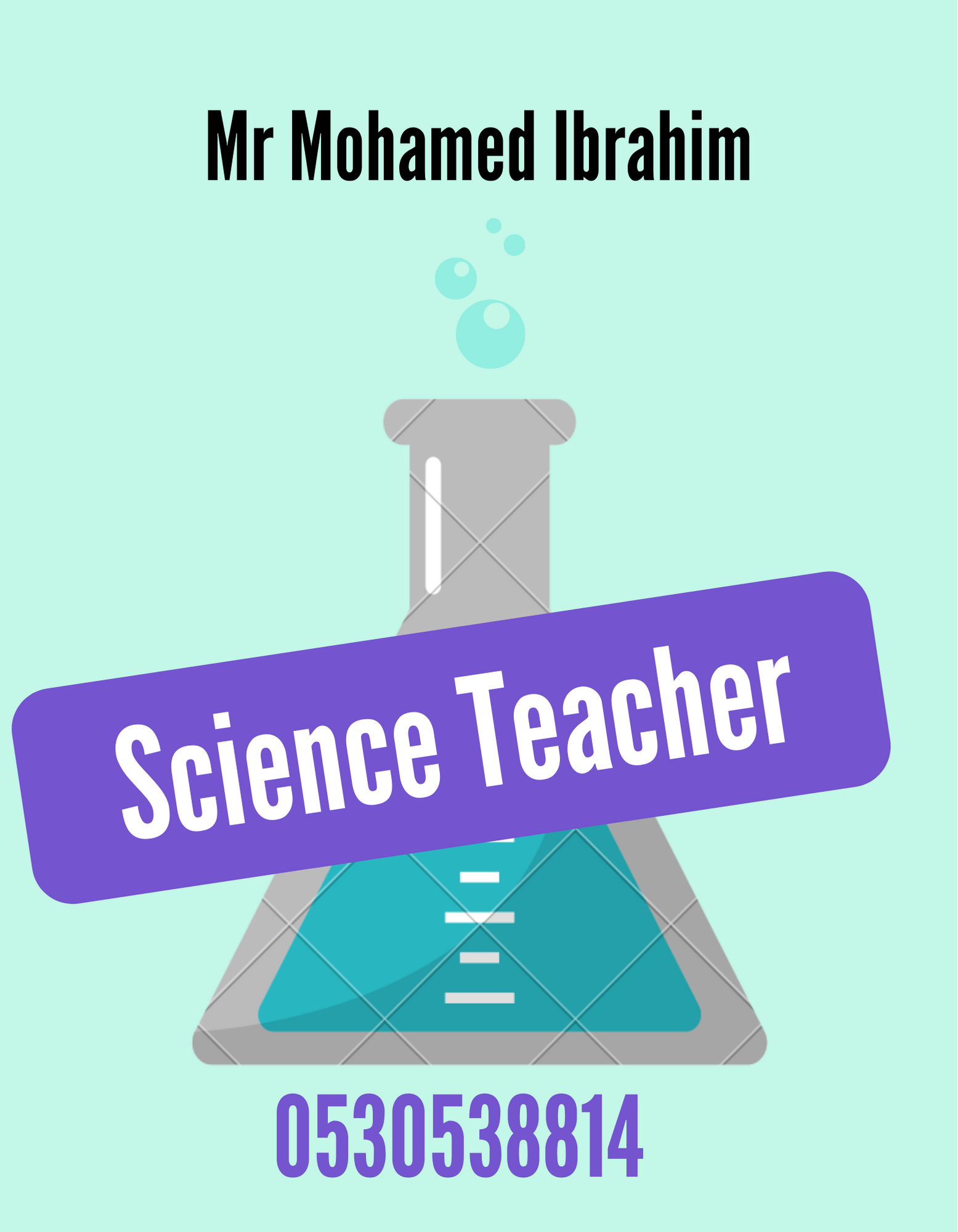 Science and English teacher